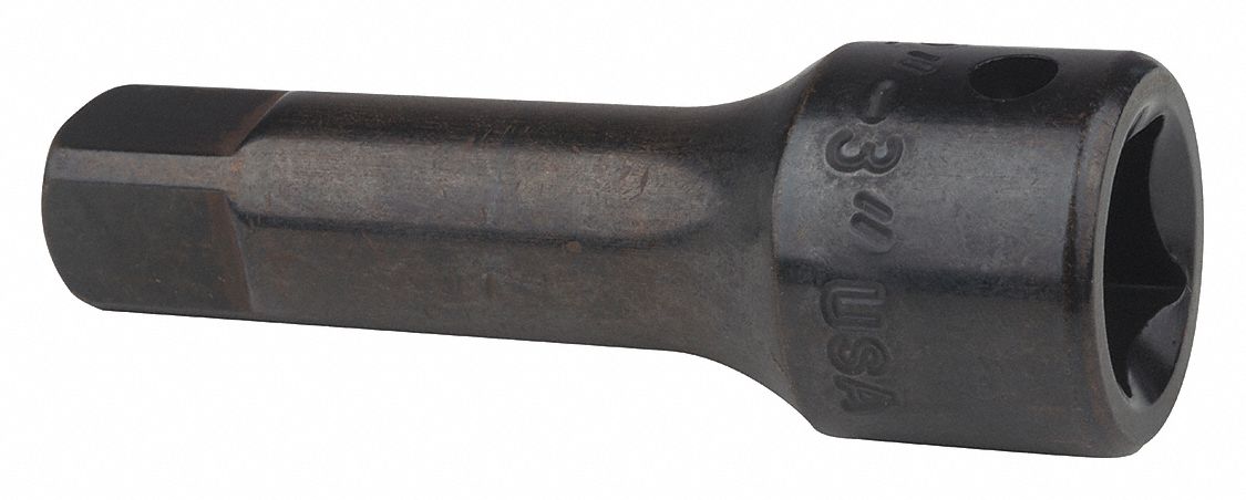 Imp Ext, 3" L, Steel, 1/2" Drive, 1 Pc