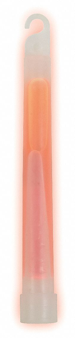 Orange Lightstick, 6 in Length, 12 hr Duration, 10 PK - Grainger