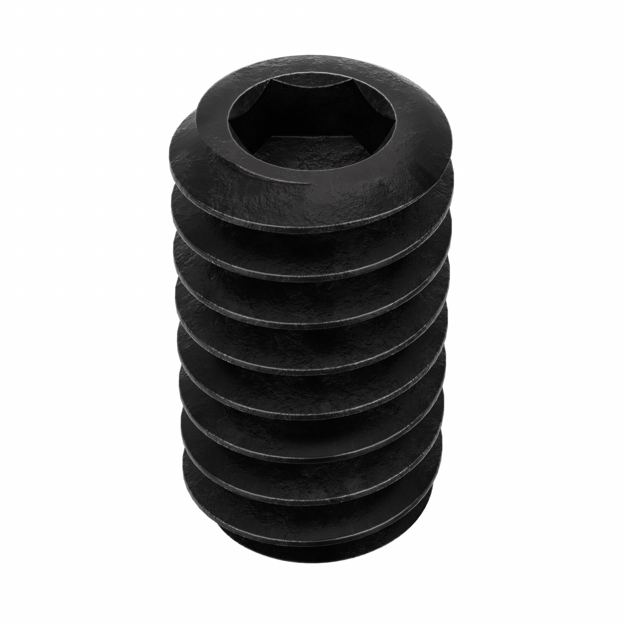 Socket Set Screw: #3-48 Thread Size, 3/16 in Overall Lg, Cup pt, Alloy Steel, Black Oxide, 100 PK