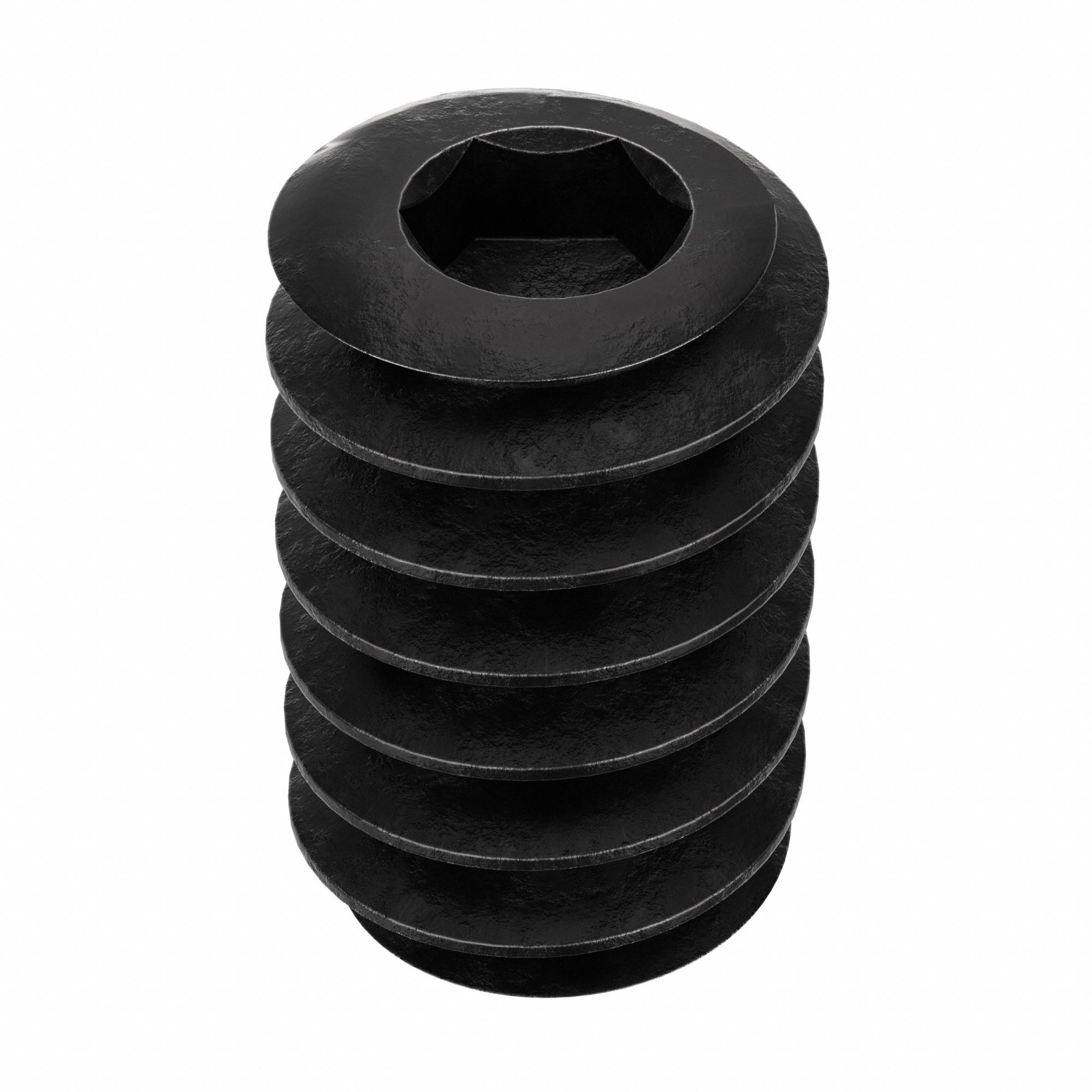 Socket Set Screw: #4-40 Thread Size, 3/16 in Overall Lg, Cup pt, Alloy Steel, Black Oxide, 100 PK