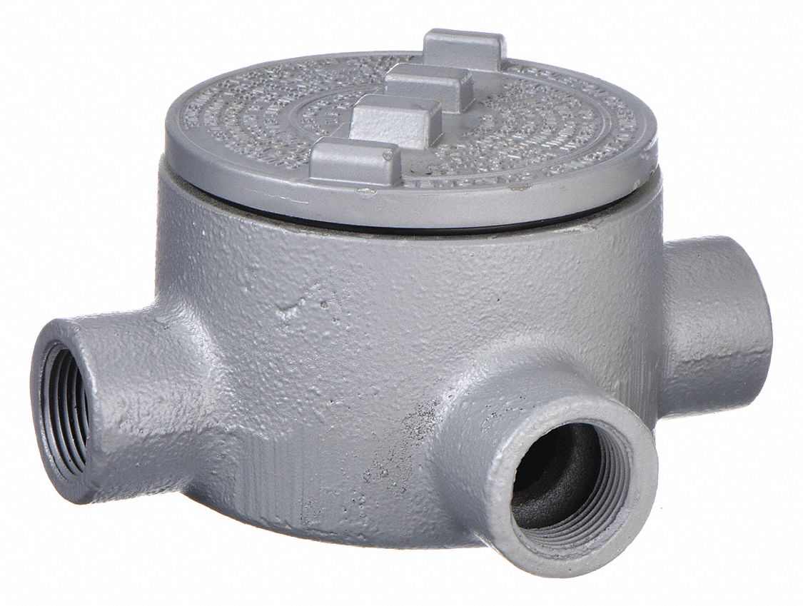 Conduit Outlet Body: Iron, GR, 1 in Trade Size, X Body, 18 cu in Body Capacity