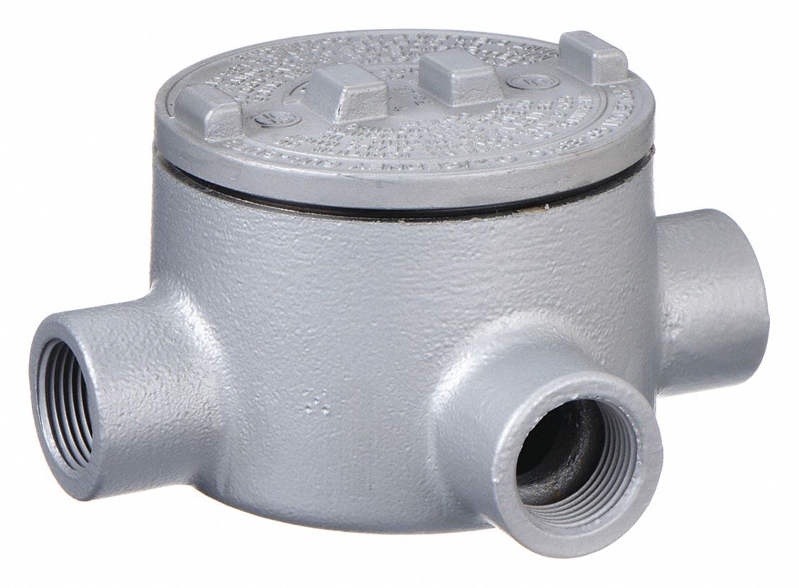 Conduit Outlet Body: Aluminum, GR, 1 1/2 in Trade Size, X Body, 72 cu in Body Capacity