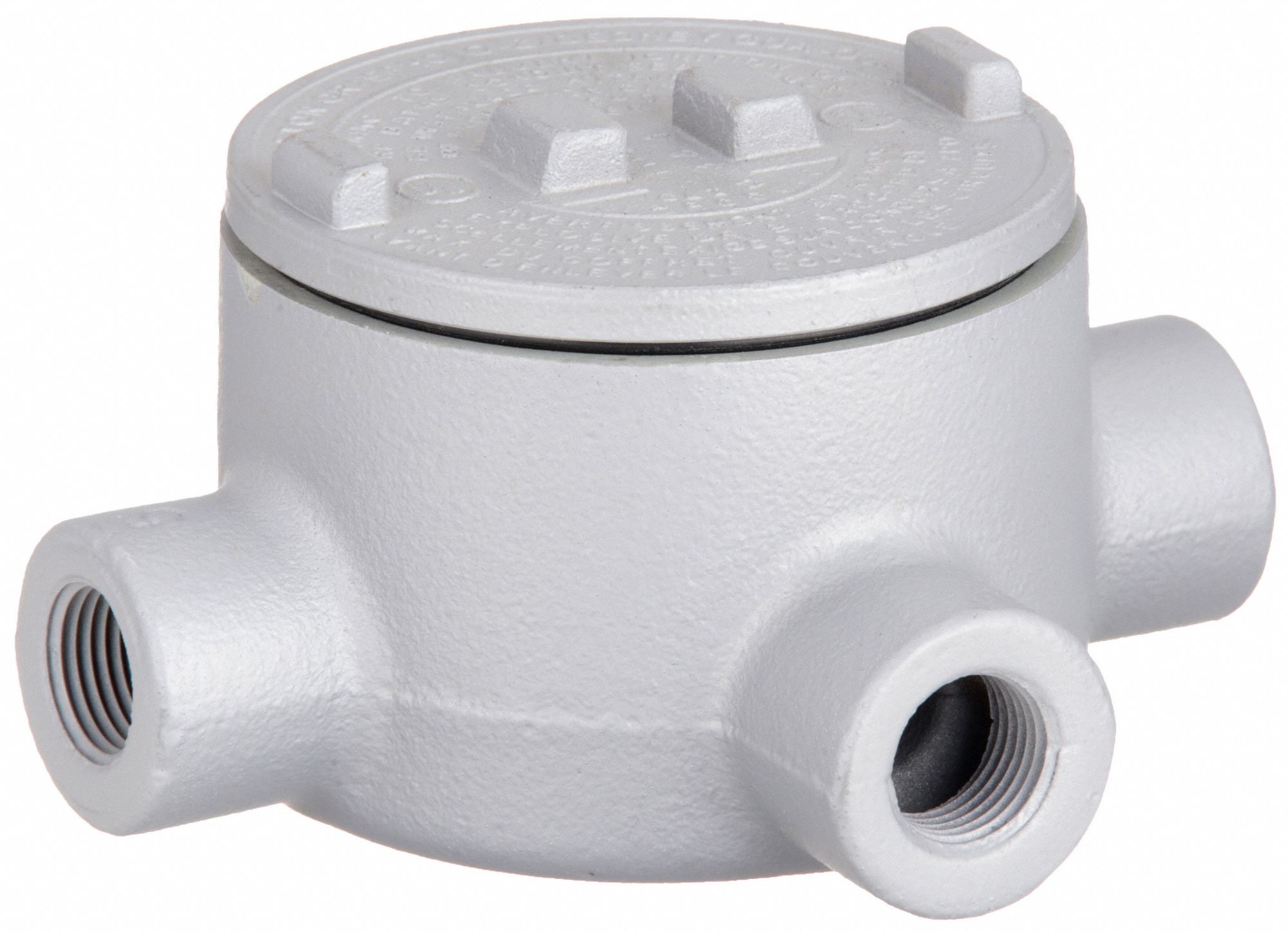 Conduit Outlet Body: Iron, GR, 1 1/2 in Trade Size, X Body, 72 cu in Body Capacity