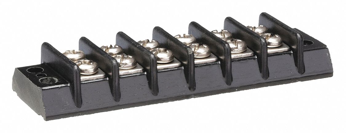 Barrier Terminal Strip: 6 Poles, 22 AWG – 14 AWG For Wire Sizes, 15 A Max Current