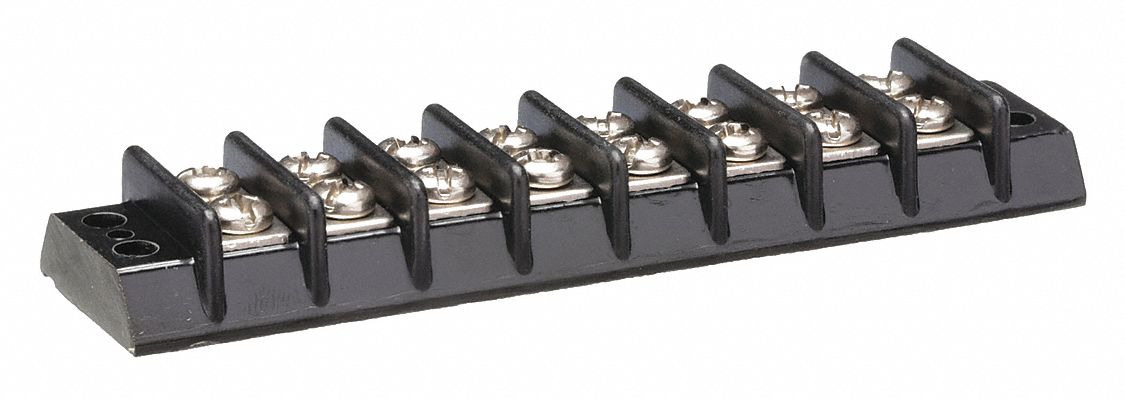 Barrier Terminal Strip: 8 Poles, 22 AWG – 14 AWG For Wire Sizes, 15 A Max Current