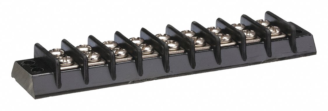Barrier Terminal Strip: 9 Poles, 22 AWG – 14 AWG For Wire Sizes, 15 A Max Current
