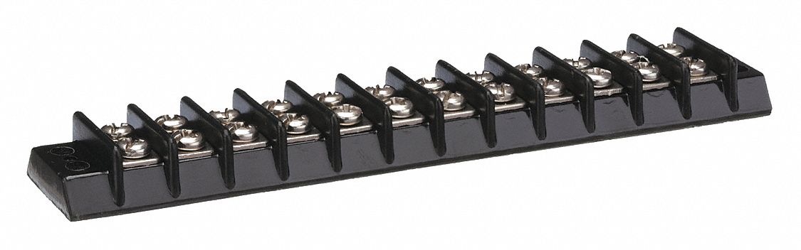 Barrier Terminal Strip: 12 Poles, 22 AWG – 14 AWG For Wire Sizes, 15 A Max Current