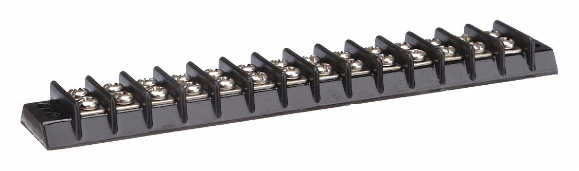 Barrier Terminal Strip: 14 Poles, 22 AWG – 14 AWG For Wire Sizes, 15 A Max Current