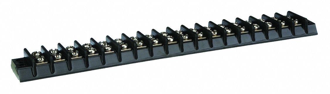 Barrier Terminal Strip: 18 Poles, 22 AWG – 14 AWG For Wire Sizes, 15 A Max Current