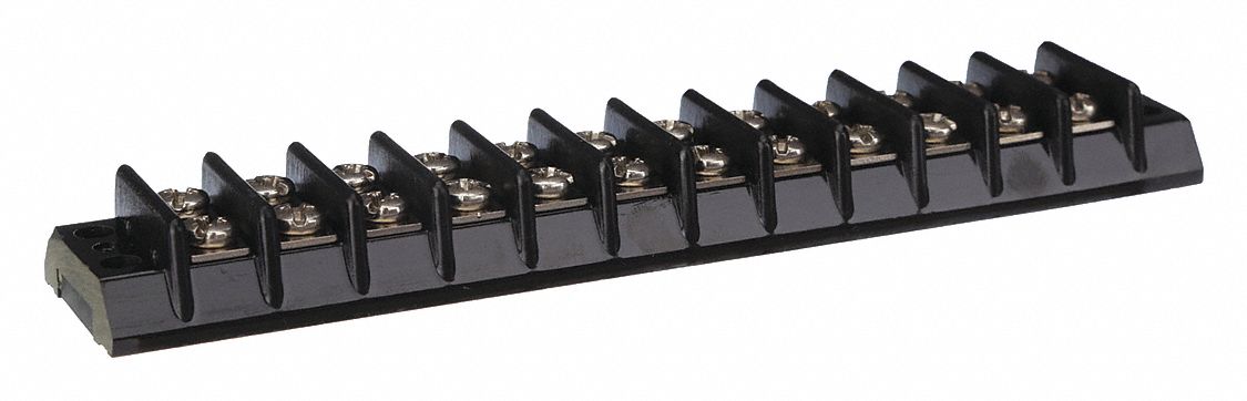 Barrier Terminal Strip: 12 Poles, 22 AWG – 12 AWG For Wire Sizes, 20 A Max Current