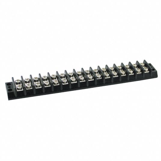 GRAINGER APPROVED 16-Pole Phenolic Terminal Strip, 20 A Amps, 300V AC ...