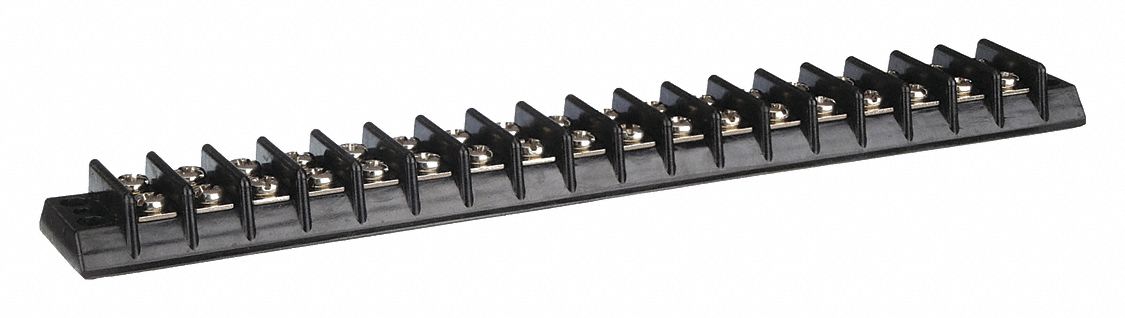 Barrier Terminal Strip: 18 Poles, 22 AWG – 12 AWG For Wire Sizes, 20 A Max Current