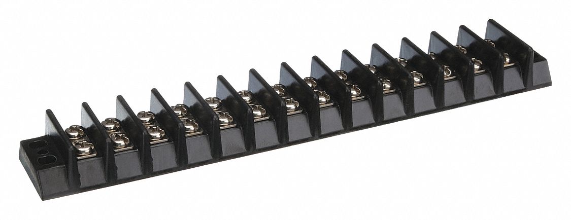 Barrier Terminal Strip: 14 Poles, 22 AWG – 10 AWG For Wire Sizes, 30 A Max Current