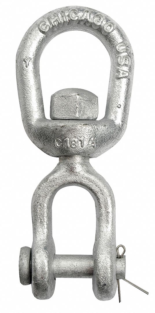 CHICAGO HARDWARE Swivel, Jaw & Eye, Galvanized, 1/2 In 6ZFL921620 3