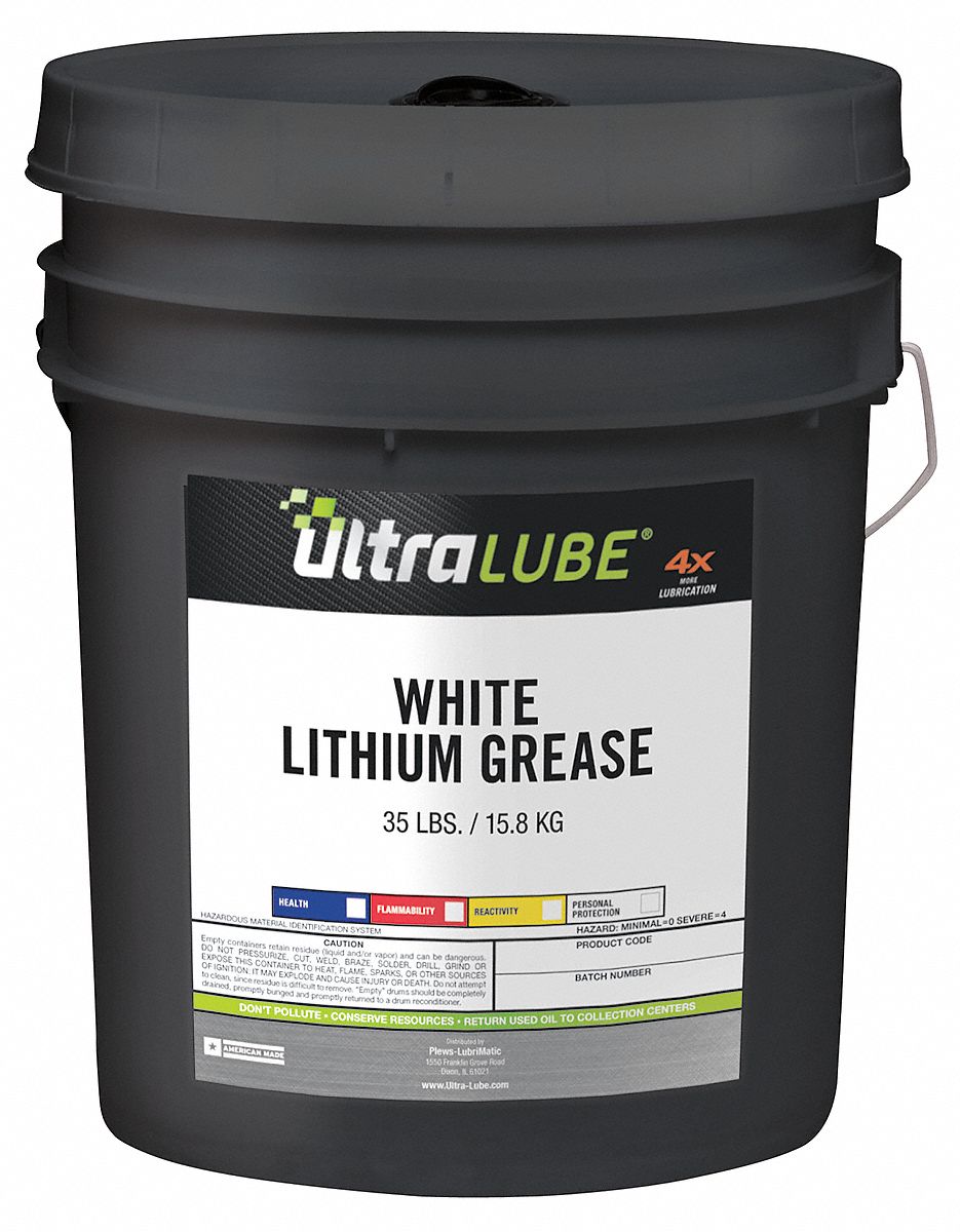 White, Lithium, Multipurpose Grease, 5 gal, 2 NLGI Grade Grainger
