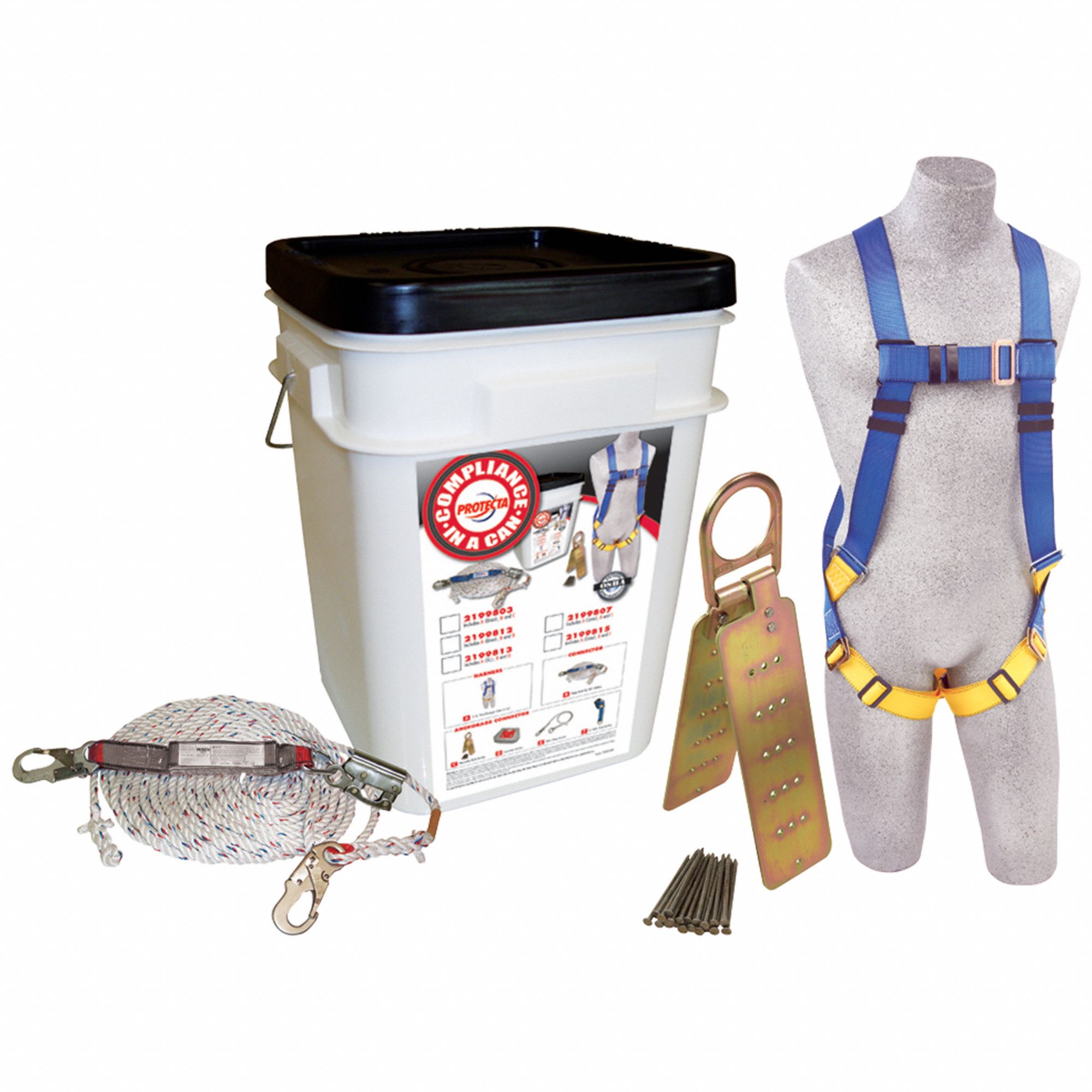 3M PROTECTA, With Roofing Anchor, Universal, Fall Protection Kit