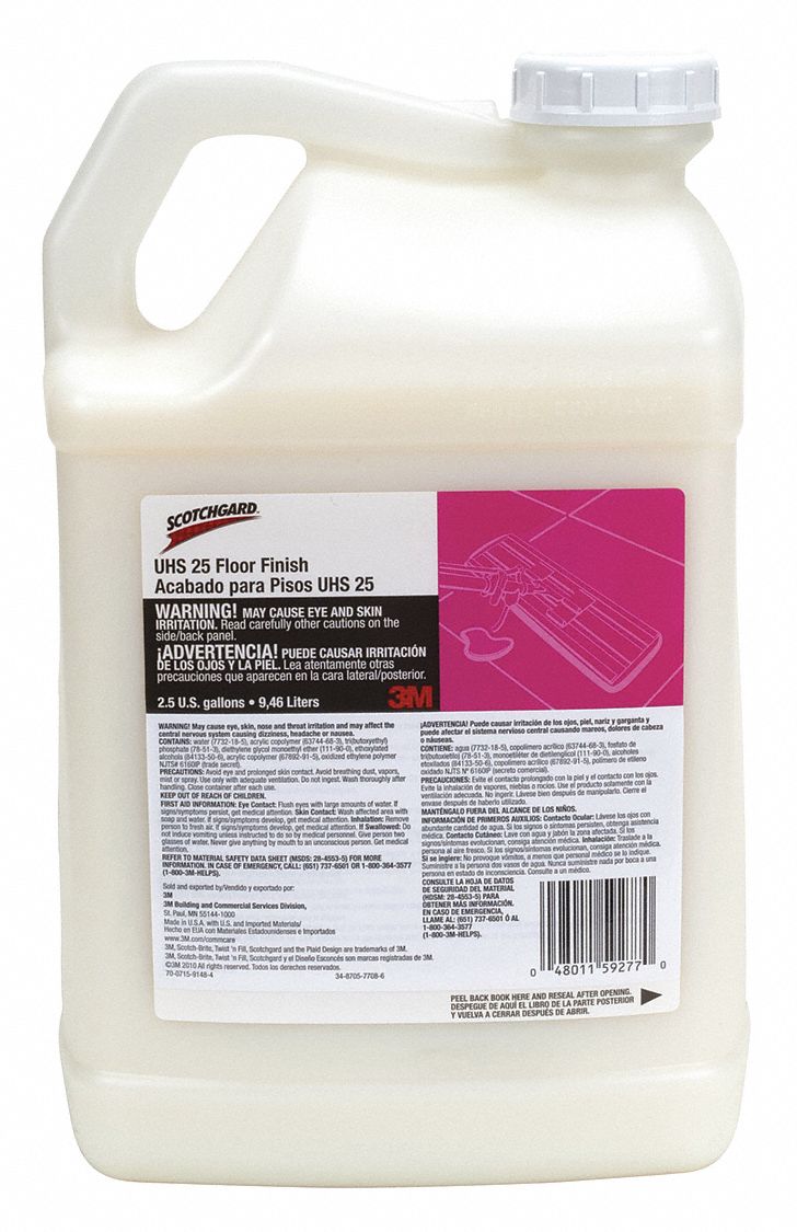Floor Finish: Bag, 1 gal Container Size, Ready to Use, Liquid, 4 PK