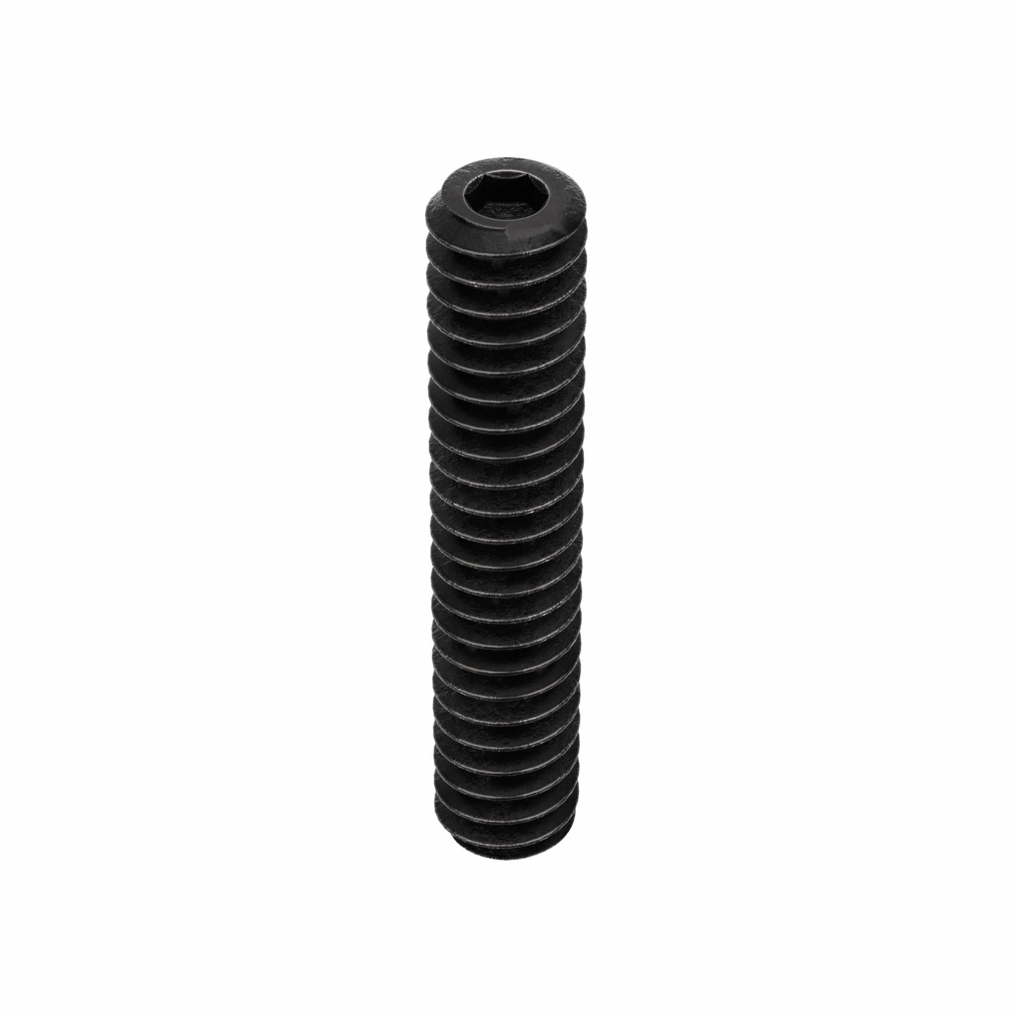 Socket Set Screw: #6-32 Thread Size, 3/4 in Overall Lg, Cup pt, Alloy Steel, Black Oxide, 100 PK