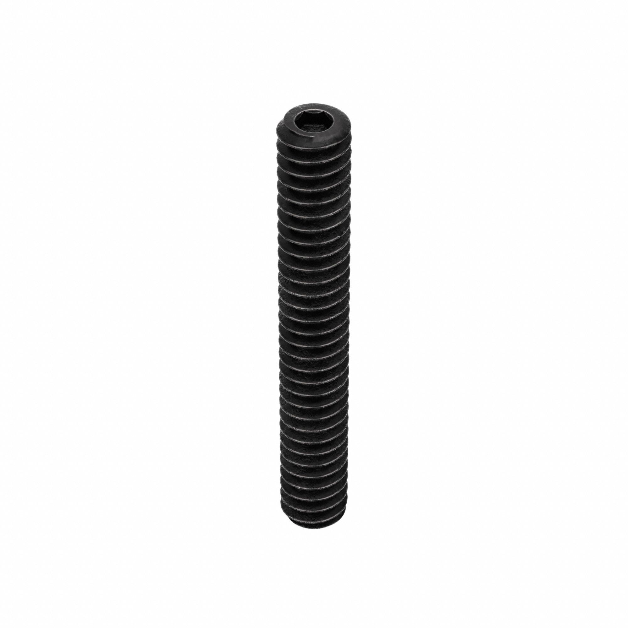 Socket Set Screw: #6-32 Thread Size, 1 in Overall Lg, Cup pt, Alloy Steel, Black Oxide, 100 PK