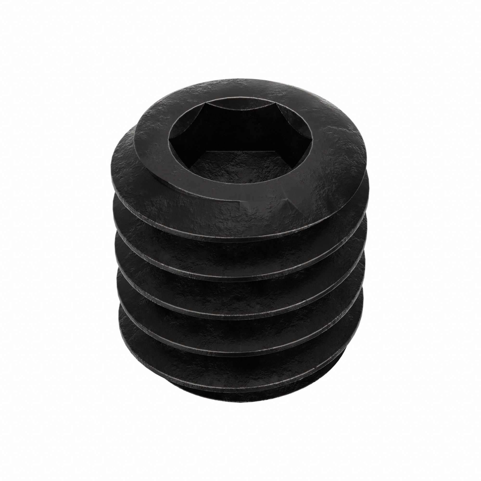 SOCKET SET SCREW, #8-32 THREAD, 3/16 IN OVERALL L, CUP POINT, ALLOY STEEL, BLACK OXIDE, 100 PK