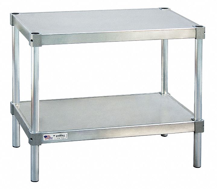 Fixed Height Work Table: Fixed Ht, Aluminum, 36 in x 20 in, Aluminum