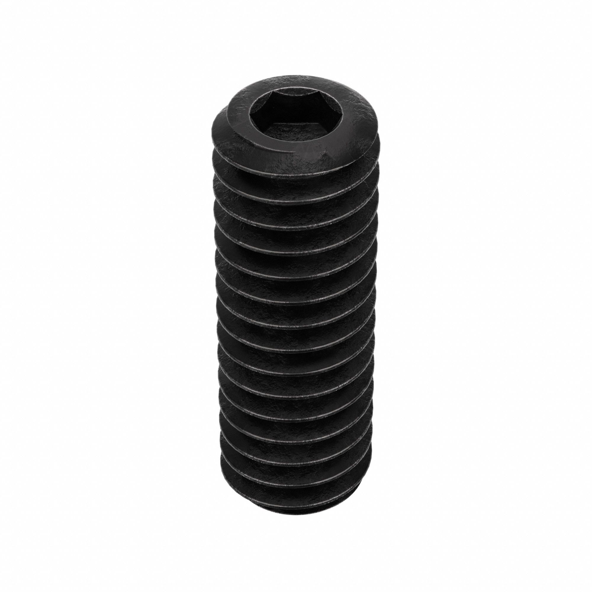 Socket Set Screw: #8-32 Thread Size, 1/2 in Overall Lg, Cup pt, Alloy Steel, Black Oxide, 100 PK