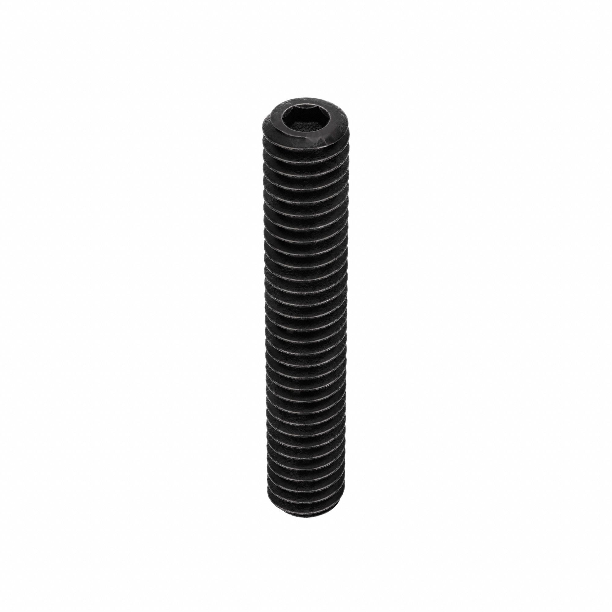 Socket Set Screw: #8-32 Thread Size, 1 in Overall Lg, Cup pt, Alloy Steel, Black Oxide, 100 PK