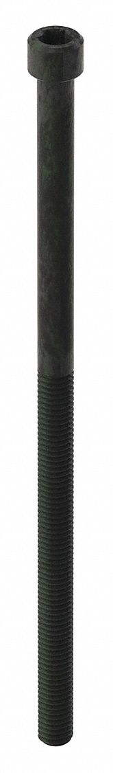 Socket Head Cap Screw: 3/8"-16 Thread Size, 8 in Lg, Std, Black Oxide, Alloy Steel, 5 PK