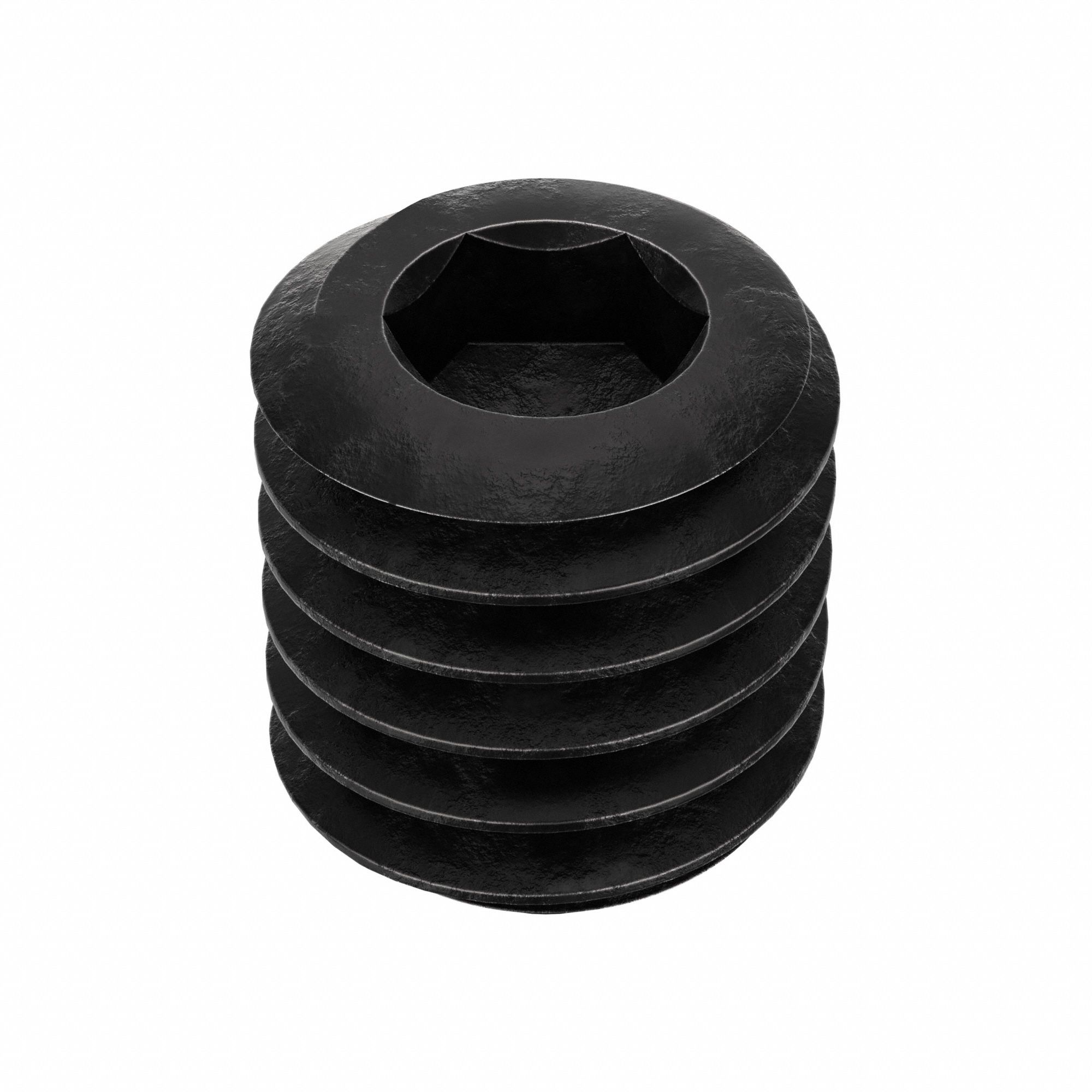 Socket Set Screw: #8-36 Thread Size, 3/16 in Overall Lg, Cup pt, Alloy Steel, Black Oxide, 100 PK