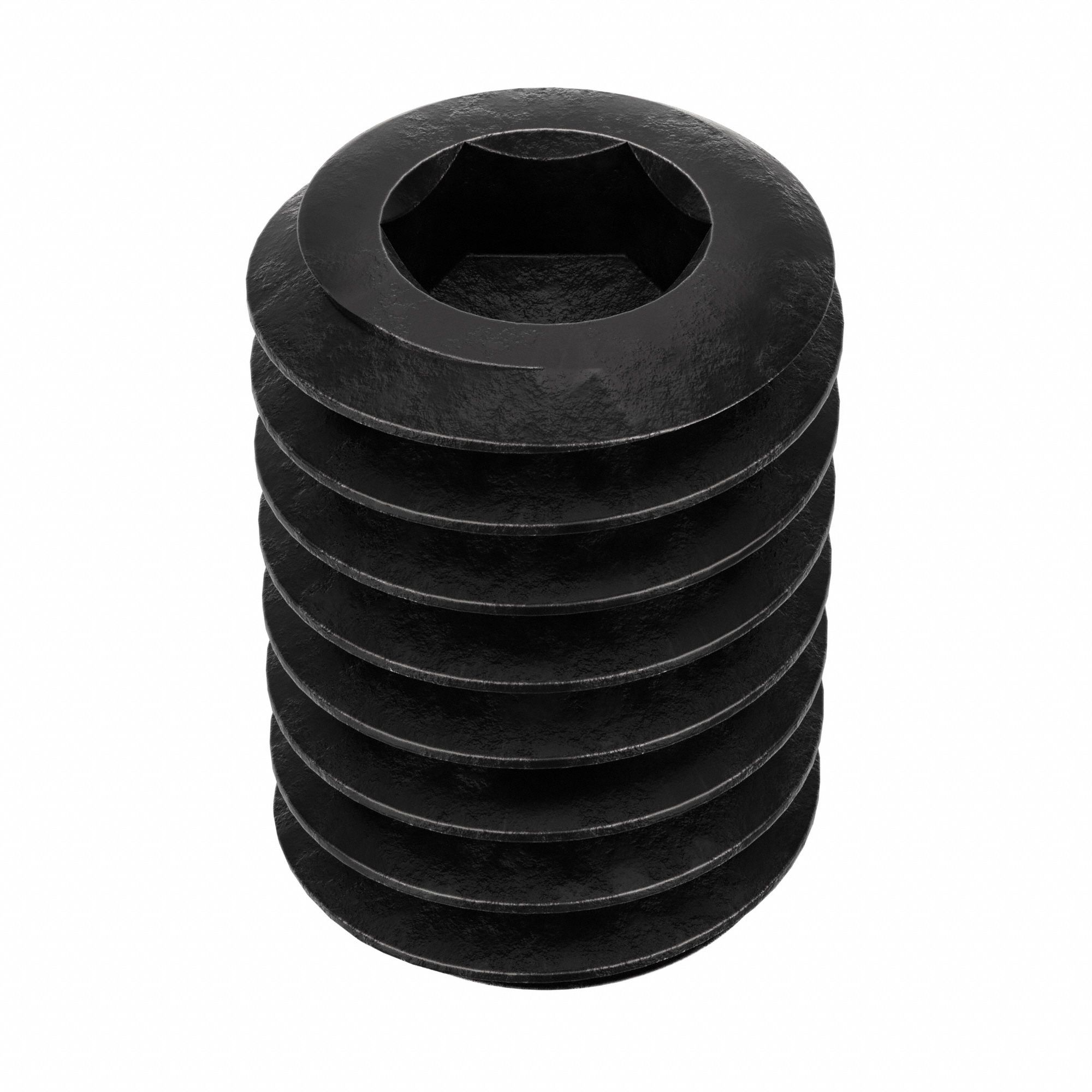 Socket Set Screw: #8-36 Thread Size, 1/4 in Overall Lg, Cup pt, Alloy Steel, Black Oxide, 100 PK