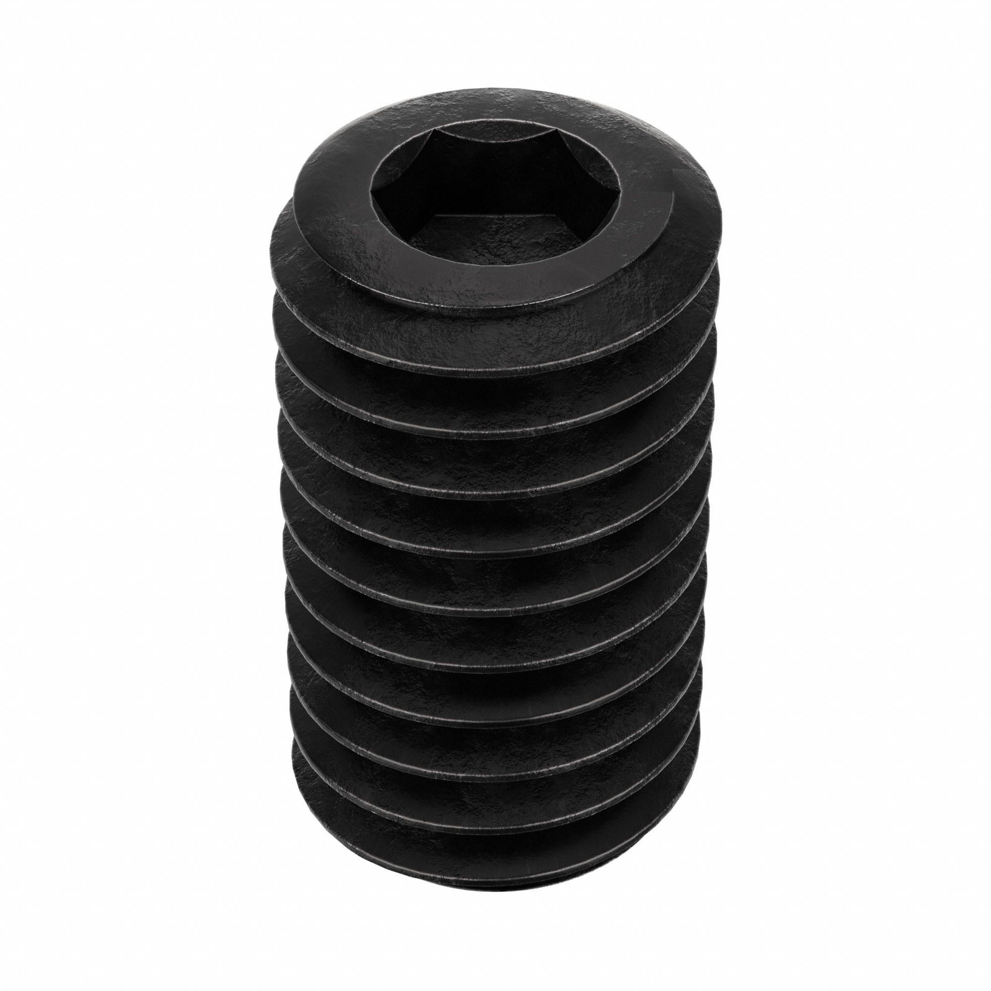 Socket Set Screw: #8-36 Thread Size, 5/16 in Overall Lg, Cup pt, Alloy Steel, Black Oxide, 100 PK