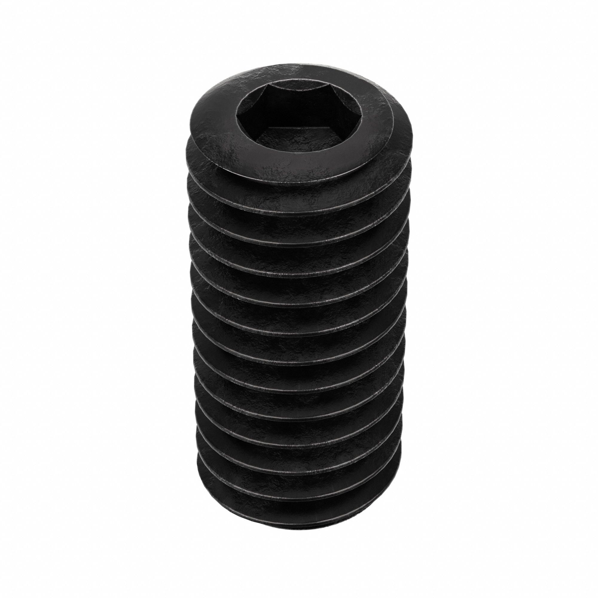 Socket Set Screw: #8-36 Thread Size, 3/8 in Overall Lg, Cup pt, Alloy Steel, Black Oxide, 100 PK