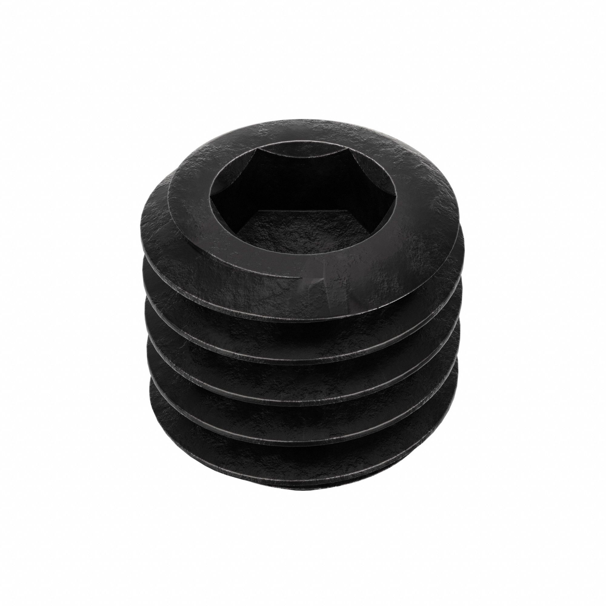 SOCKET SET SCREW, #10-32 THREAD, 3/16 IN OVERALL L, CUP POINT, ALLOY STEEL, BLACK OXIDE, 100 PK