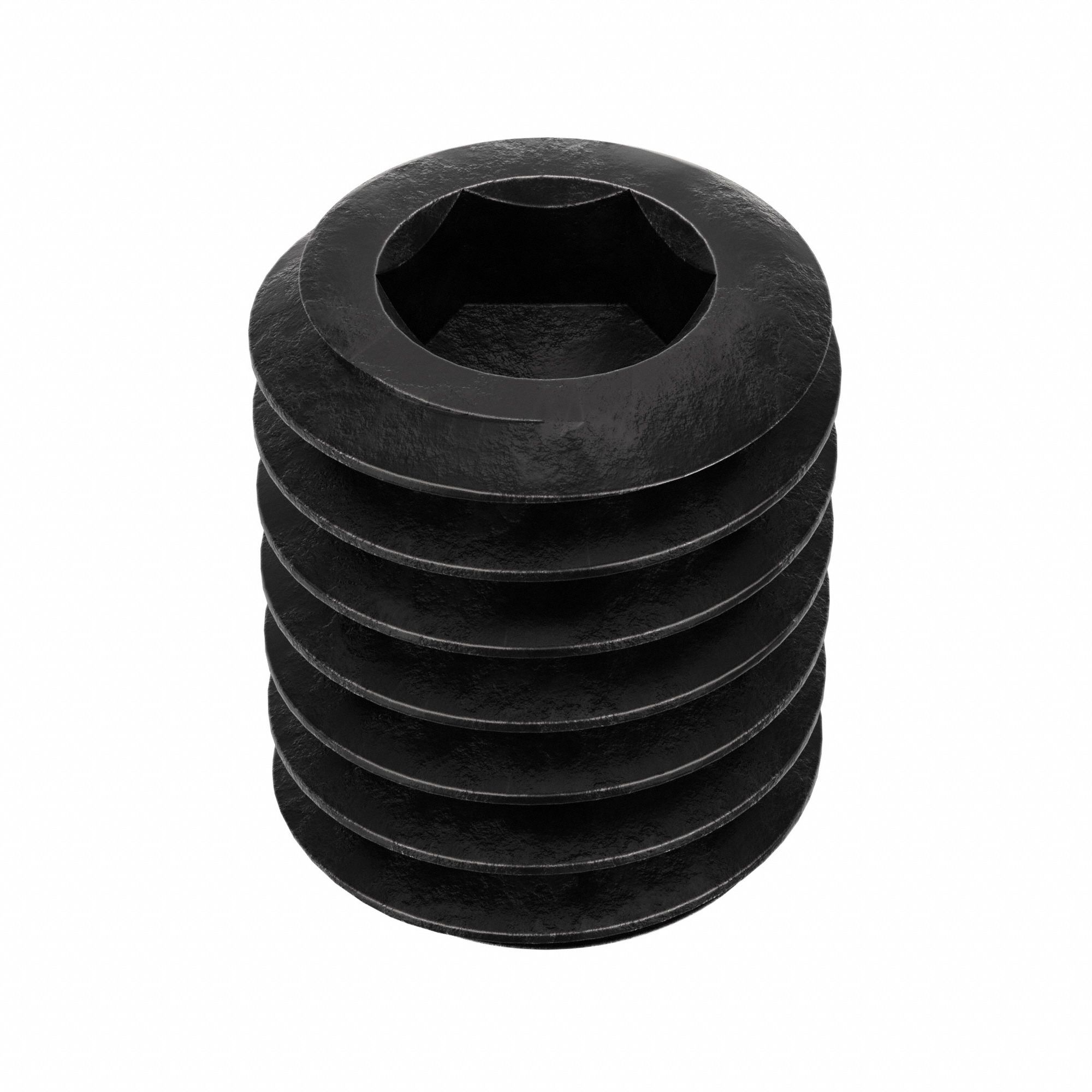 Socket Set Screw: #10-32 Thread Size, 1/4 in Overall Lg, Cup pt, Alloy Steel, Black Oxide, 100 PK