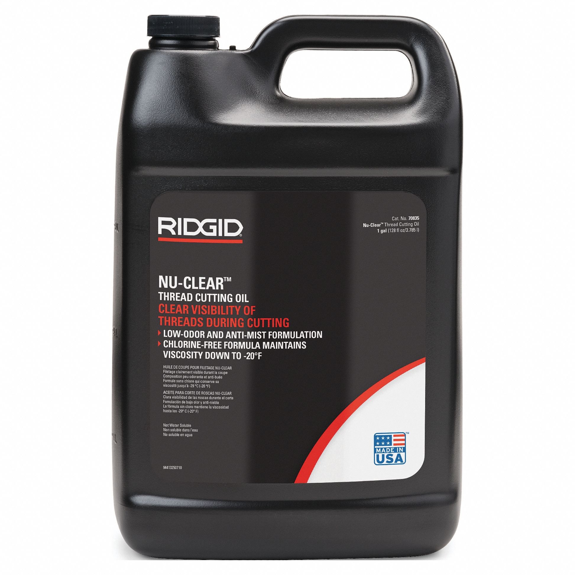 RIDGID 1 Gal. Nu-Clear Pipe Threading Oil, Low Odor & Anti-Mist Formulation  for Pipe Cutting Dies/Threading 70835 - The Home Depot