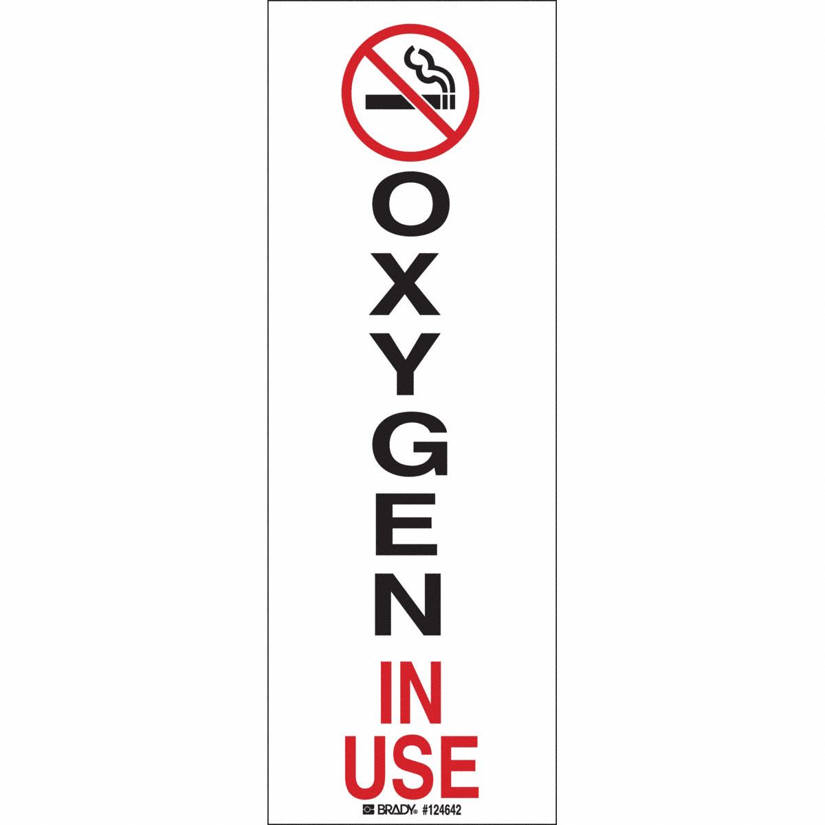B401 10X3.5 BLK/RED/WHT OXYGEN IN USE
