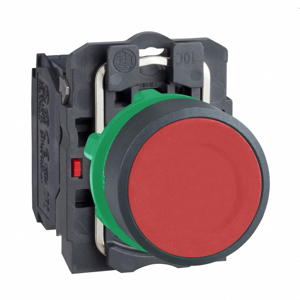 Flush Push Button Operator: Non-Illuminated, Flush Profile, Non-Metallic, 22 mm