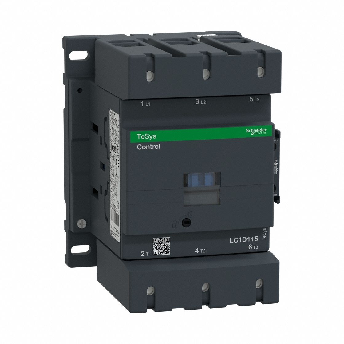 IEC Magnetic Contactor: Non-Reversing, 3 Poles, 3NO Contacts, 115 A, 24V DC Coil, 1NO/1NC