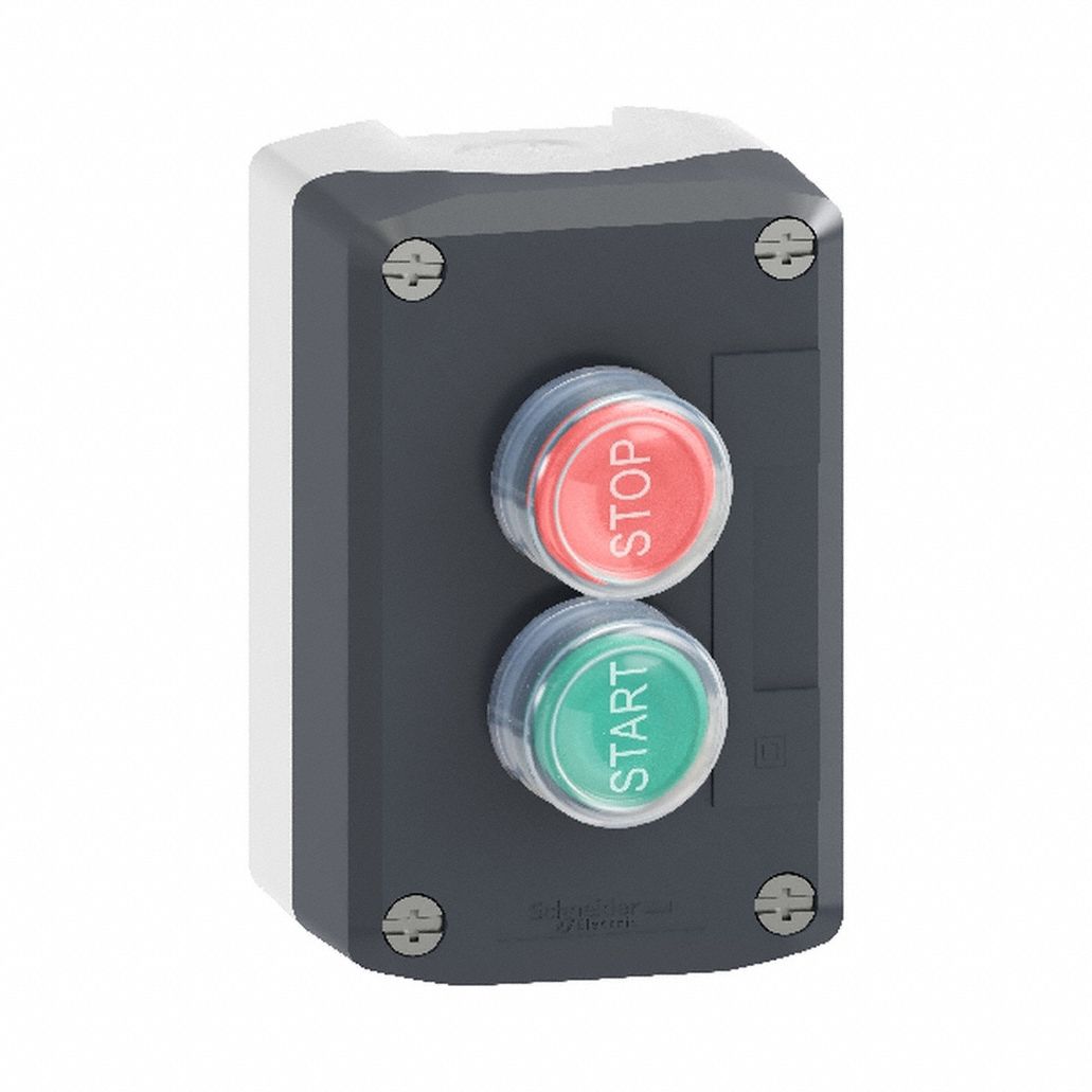 ControlStation, Feed-Thru, 2Buttons, Grn/Rd