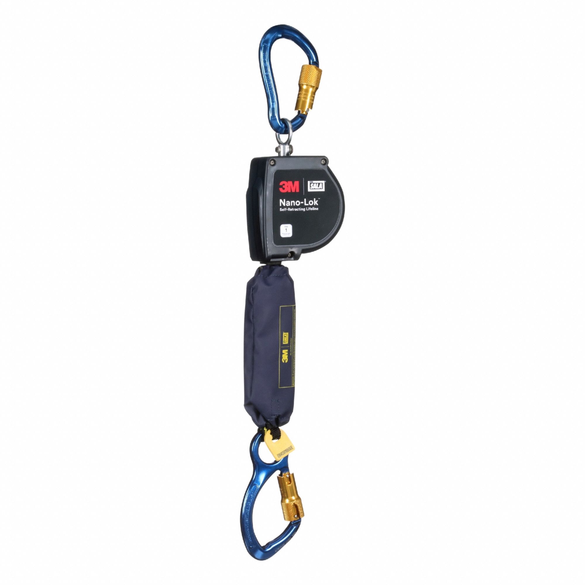 Self Retracting Lifeline: Aluminum Carabiner Anchor, Harness Aluminum Carabiner, Sealed