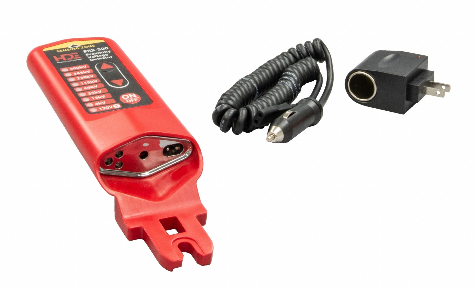 Hot Stick-Compatible High-Voltage Detector: 120 V to 500 kV, 10 in, 25 to 400 Hz, Audible/Light