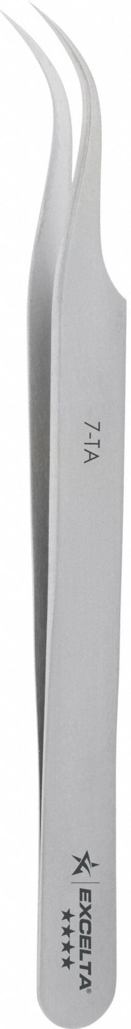 Tweezers: Titanium, Point, Curved Tip, 0.0094 in Tip Thick