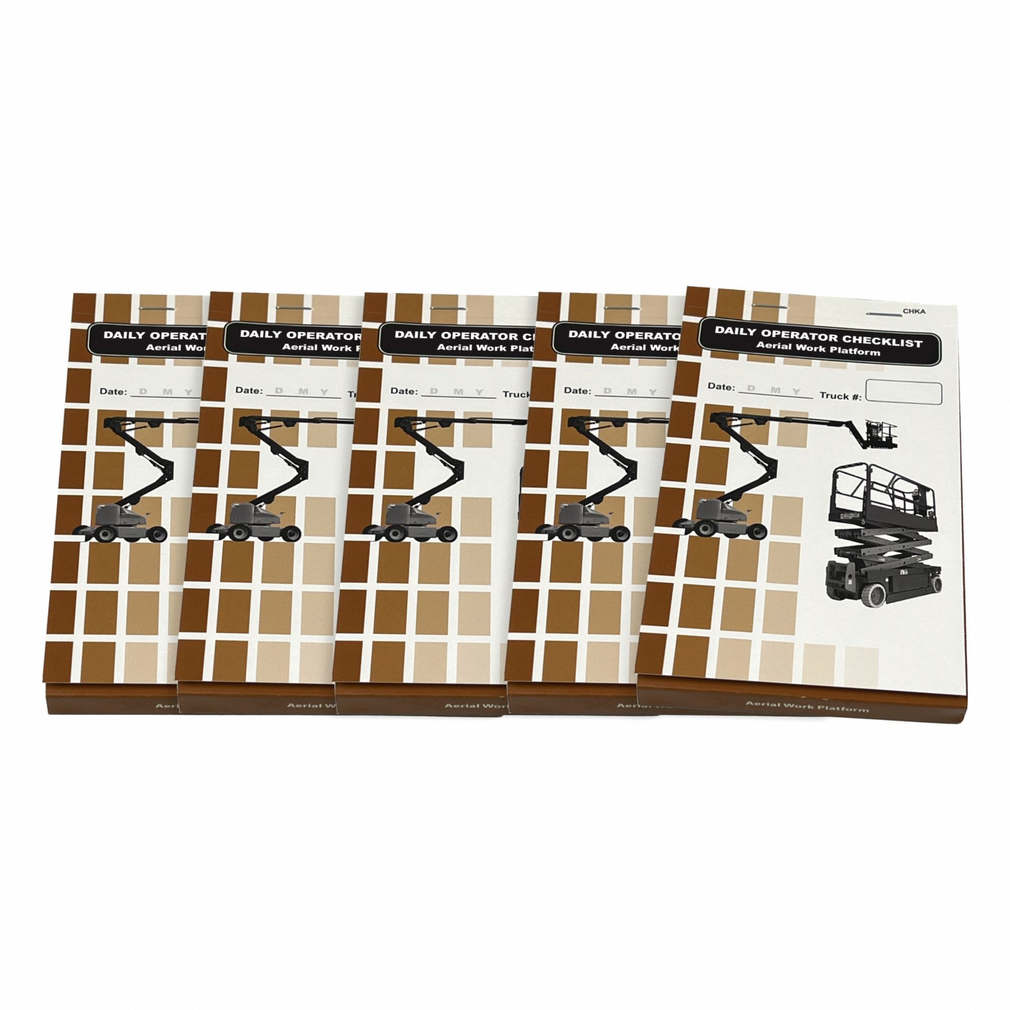 Replacement Checklist Books for Aerial Work Platform: 5 PK
