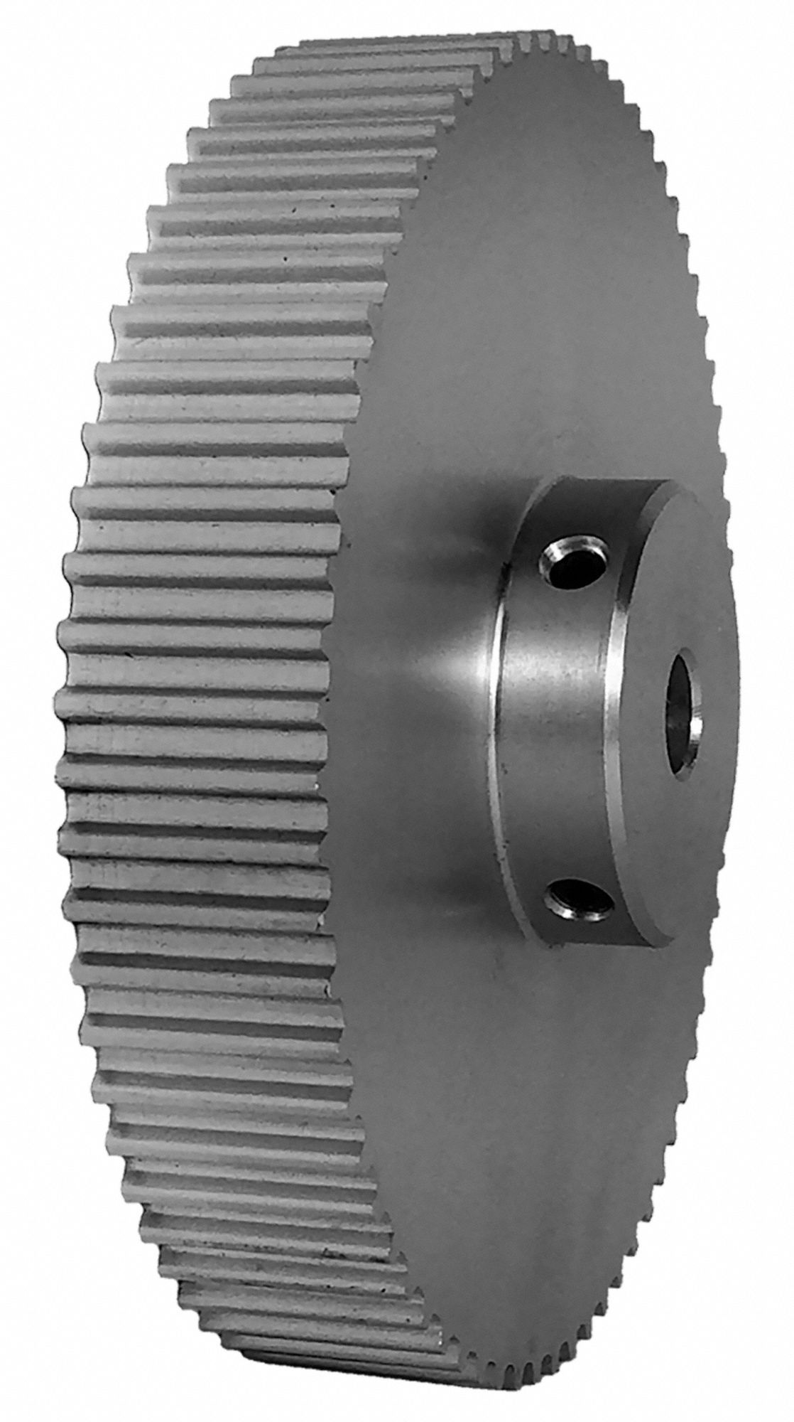 DAYTON Timing Pulley: Curvilinear, Fixed, For HTD Timing Belt Section, For 15 mm Belt Wd, 70 Teeth (MPN 70-5M15-6A5). Key specifications — Brand: DAYTON; Finish: Clear Anodized; For Belt Series: Powerhouse®.