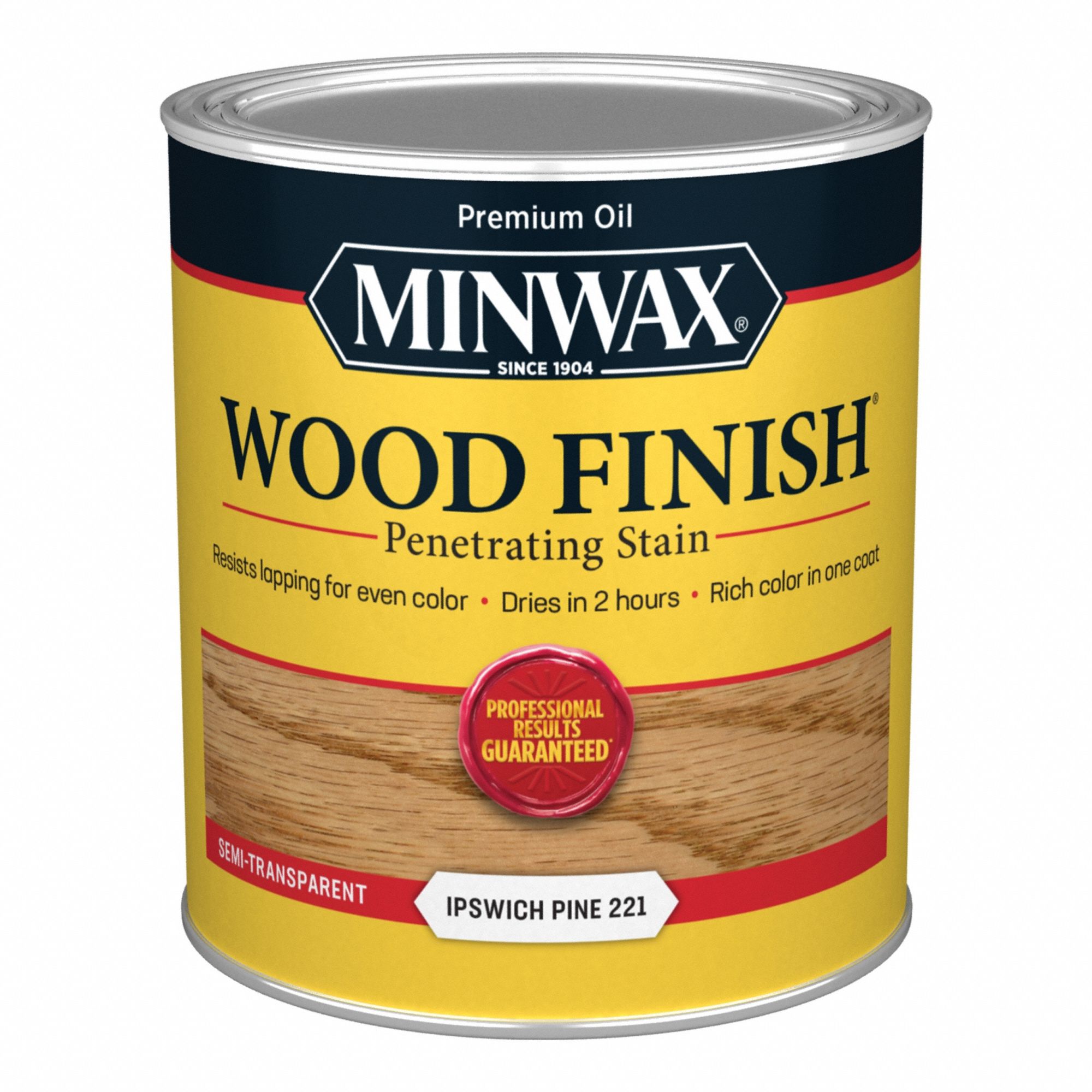 Wood Stain: Wood Stain, Interior, Oil, 1 qt Container Size, Wood, Ipswich Pine, Wood Finish