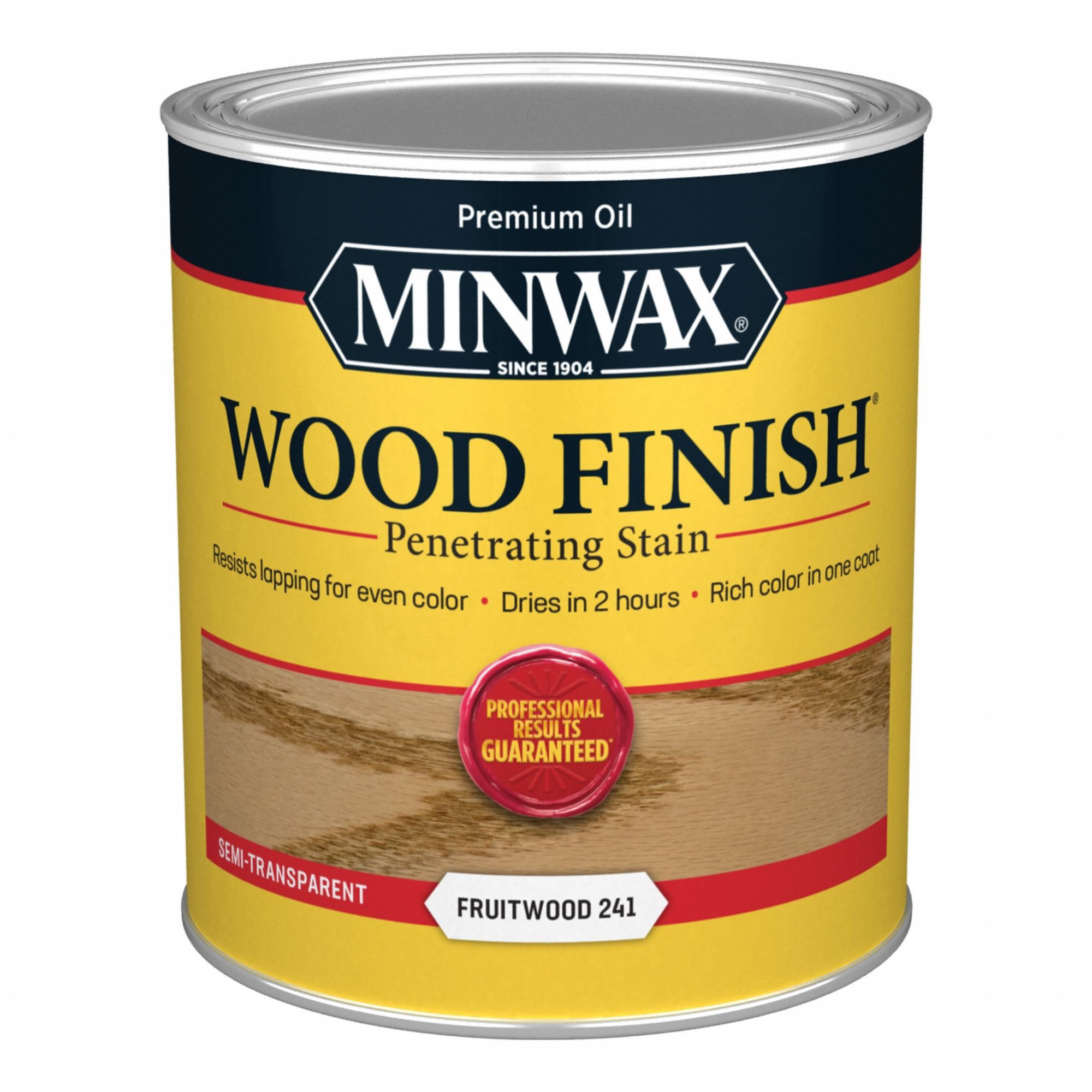 Wood Stain: Wood Stain, Interior, Oil, 1 qt Container Size, Wood, Fruitwood, Semi-Transparent