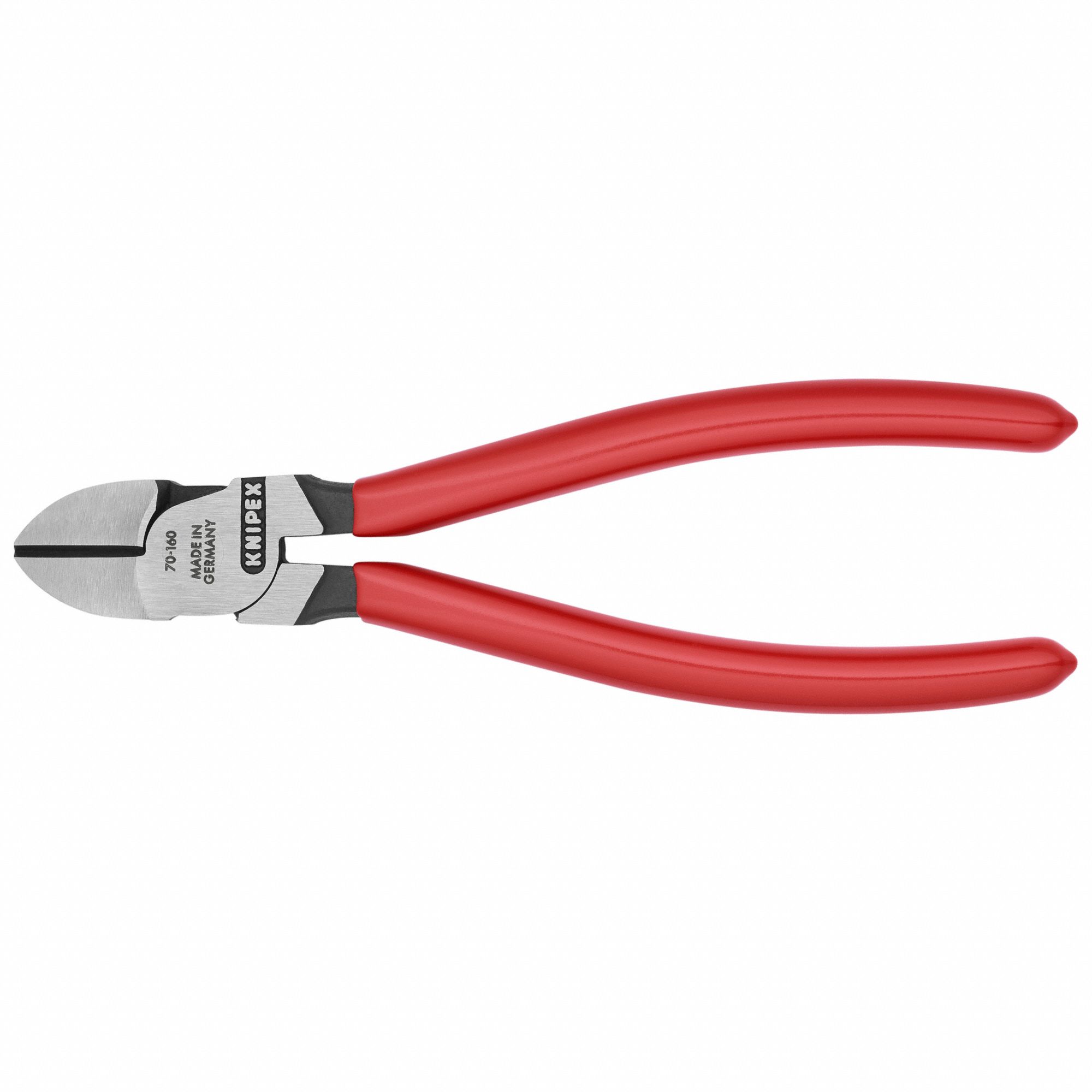 Diagonal Cutting Plier: Std, Straight, Narrow, 3/4 in Jaw Lg, 7/8 in Jaw Wd, 6 1/4 in Overall Lg