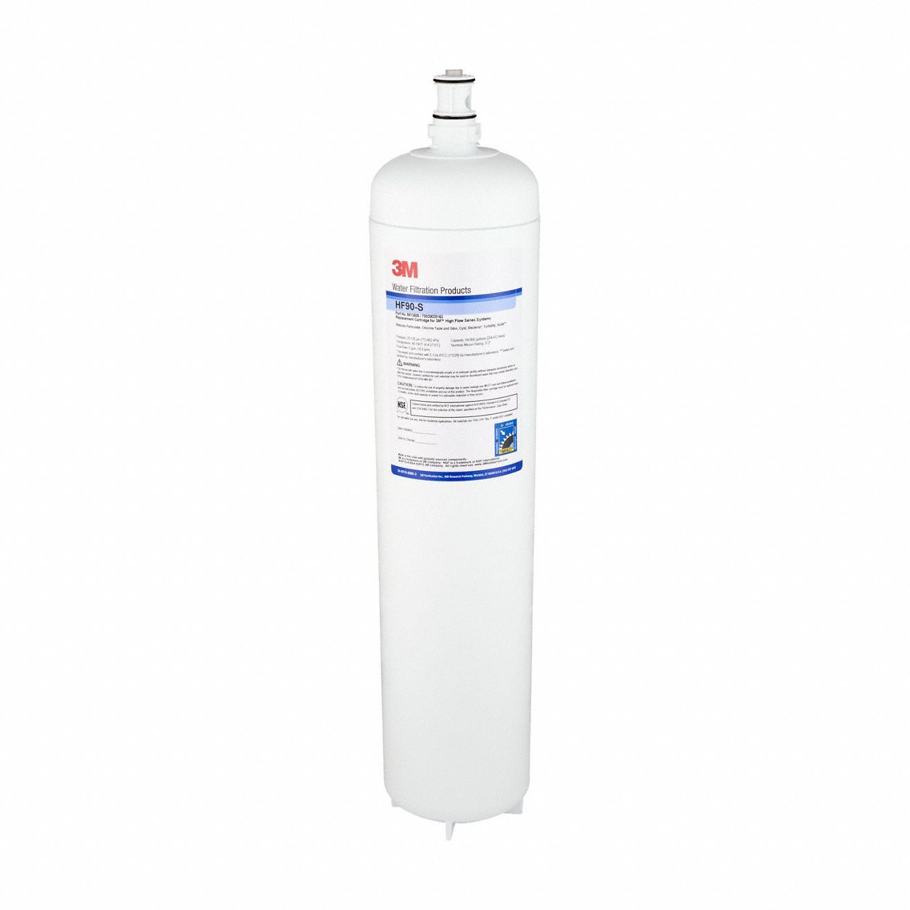 3M WATER FILTRATION PRODUCTS Quick-Connect Water Filter: 0.2 micron, 5 gpm, 23 5/8 in Overall Ht (MPN 5613505). Key specifications — Product Type: Quick-Connect Water Filter; Filter Media: Activated Carbon; Brand: 3M WATER FILTRATION PRODUCTS; Reduces: Bacteria.