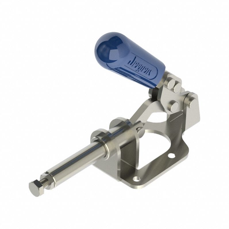 JERGENS Straight-Line Toggle Clamp: Flange Base Mounting, Std Horizontal Handle, 0.97 in Plunger Ht (MPN 70046). Key specifications — attr668201: JERGENS.