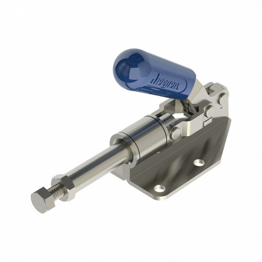 JERGENS Straight-Line Toggle Clamp: Flange Base Mounting, Std Horizontal Handle, 1 in Plunger Ht (MPN 70049). Key specifications — attr668201: JERGENS.